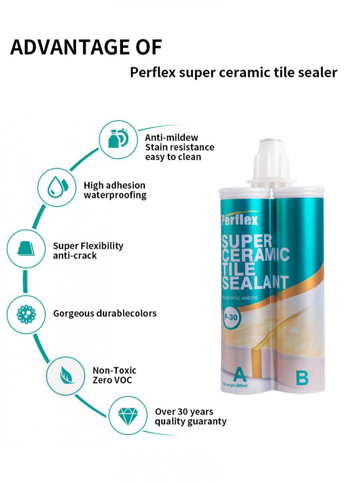 Easy clean grouting way Perflex dual cyinder epoxy grout adhesive anti