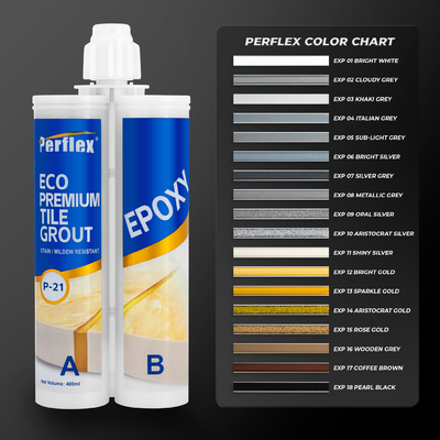 P-21 glossy and matt eco-epoxy tile grout, anti-mould, eco-friendly, stain-resistant, waterproof