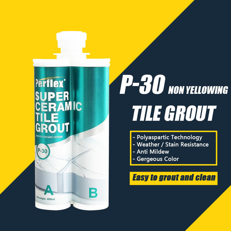 Perflex Polyaspartic Tile Grout adhesive P-30 superior hardness, consistent, uniform color, strength and durabilit