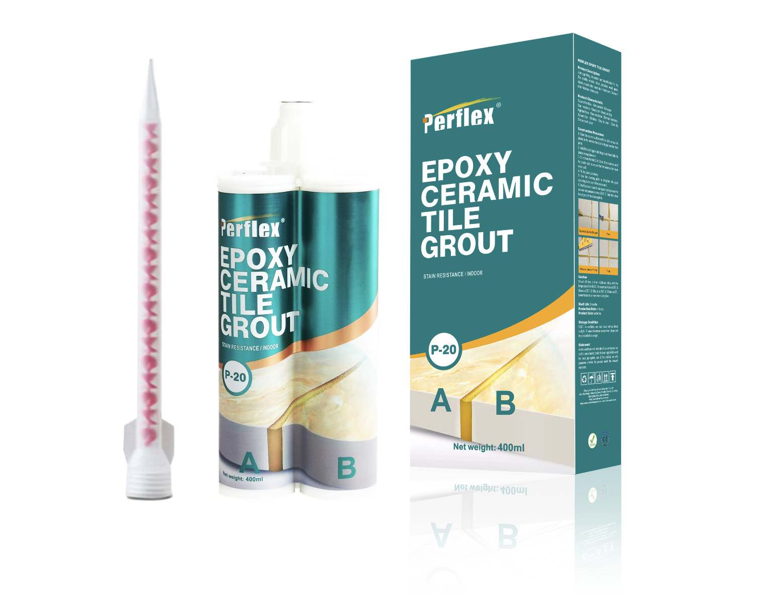 Perflex Ceramic Epoxy Tile Grout P20 Stain resistance, waterproof